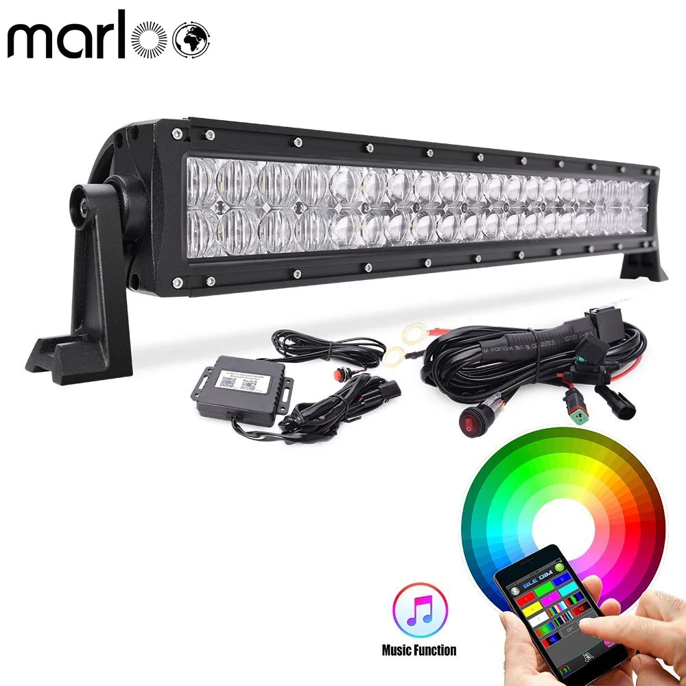 

Marloo 5D 22 Inch LED Light Bar 120W Off Road Driving Lamp With Free Wiring Harness For Pickup Jeep Car Trucks SUV ATV Ford