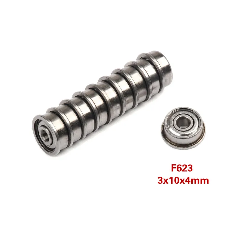 10pcs/set F623ZZ Double Shielded Miniature High-carbon Steel Single Row Ball Bearing