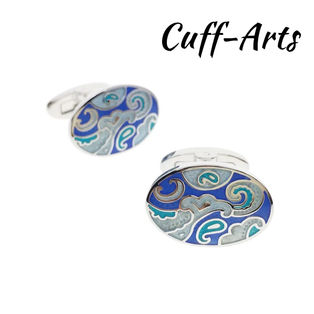 

Cufflinks for Mens Oval Enamel Cufflinks Shirt Fashion Style Cuff links Gifts for Men New And High Quality by Cuffarts C10268