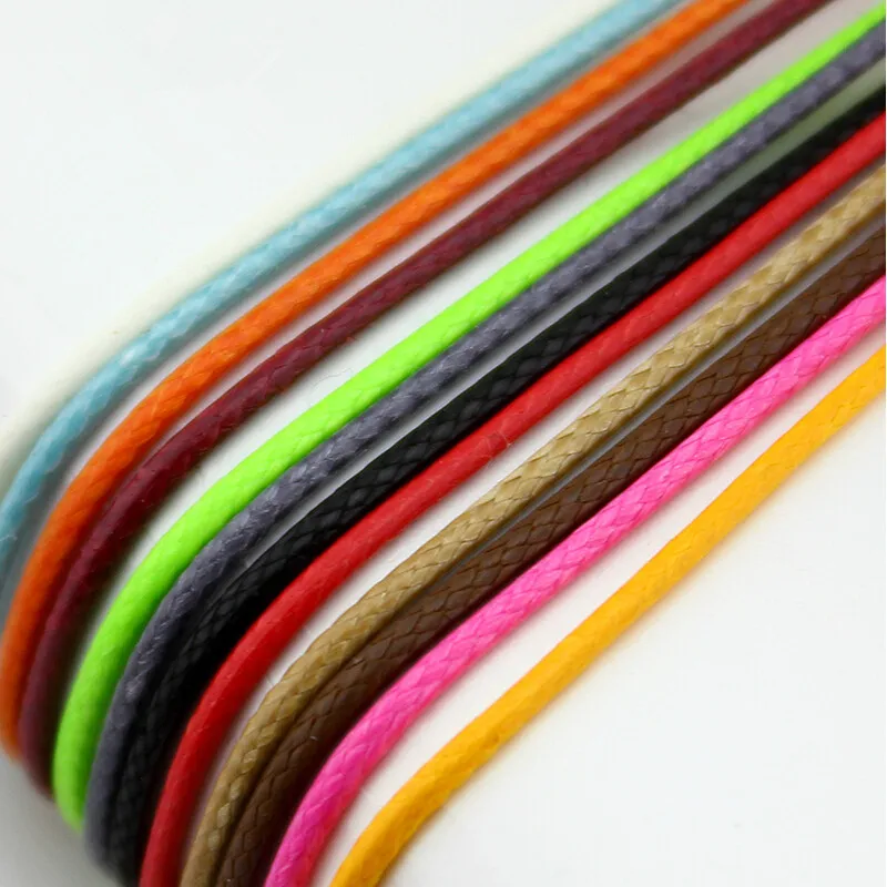 1/1.5/2/ 3mm Korea Waxed Thread Cord DIY Jewelry Round Cord for Handmade Bracelet & Necklace Craft Making Mix Color 10meters/lot