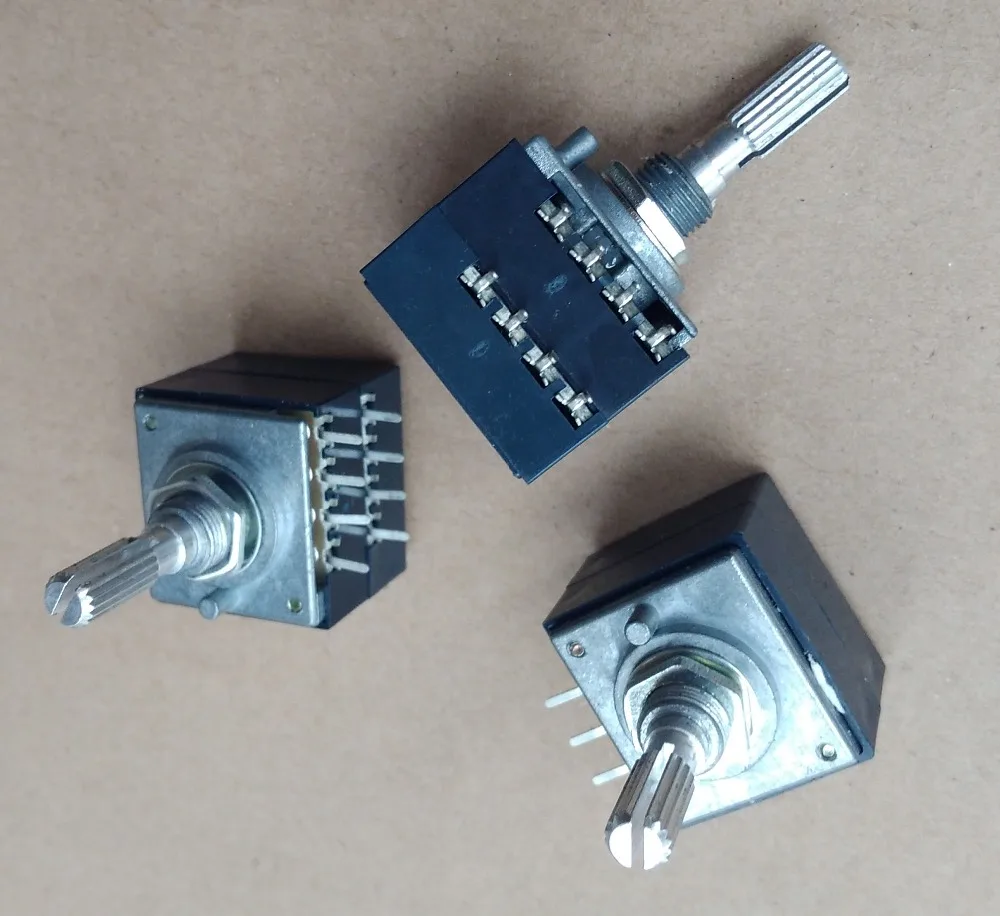 2pcs/lot 250KAX2 LOG Type Volume Potentiometer 8PIN with Loudness,