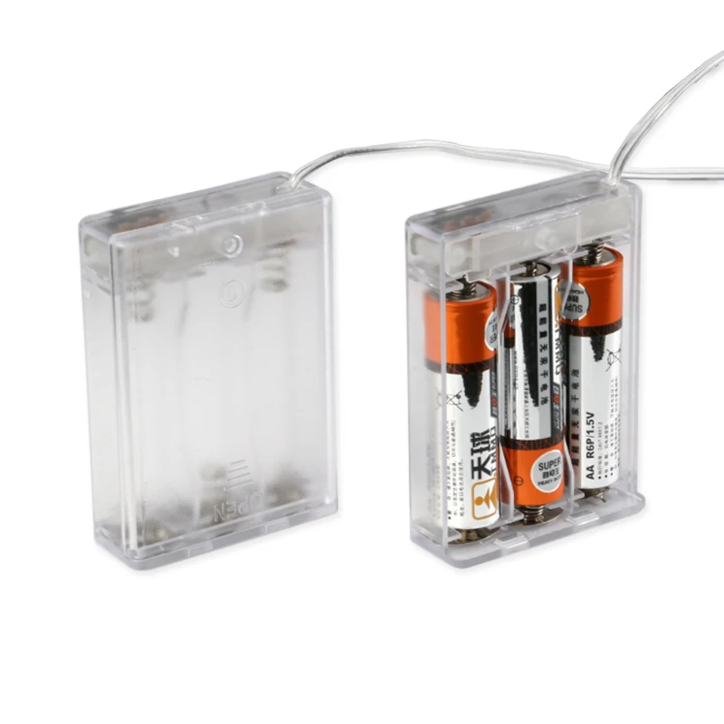 10/5Pcs 3 AA Battery Holder Box Case With Switch New 3 AA Battery Holder Box Case With On-Off  Switch Wire