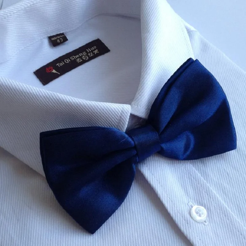 HOOYI 2019 Effen mannen Strikje voor man blauw bowtie