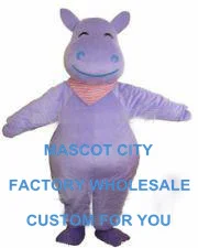 

Ms Purple Hippo Mascot Costume Adult Size Cartoon Character Mascotte Mascota Outfit Suit Fit Fancy Dress Kit SW1182