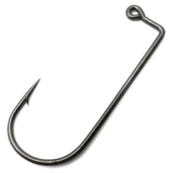 100pcs 9147 High Carbon Steel Fishhook Black 90 Degree Aberdeen Offset Jig Fishing Hooks Size 8# To 6/0#