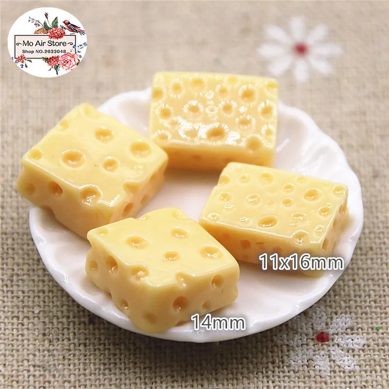 

Cheese 10PCS Resin Flatback Cabochon Miniature Food Art Supply Decoration Charm mini craft