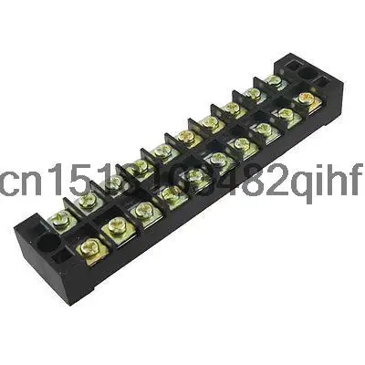 Dual Row 10 Position Screw Terminal Strip Block 600V 25A