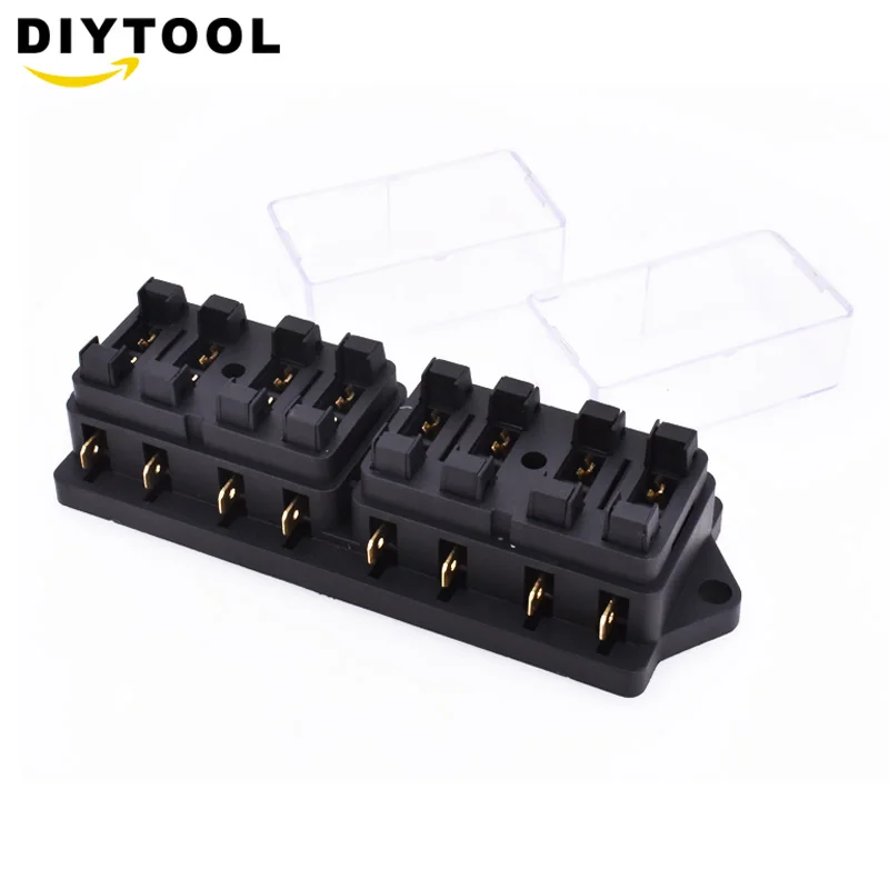 8 Way Fuse Box Block Fuse Holder Box Car Vehicle Circuit Automotive Blade 12V Car Fuse Accessory Tool