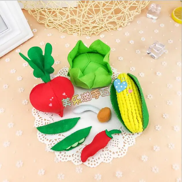 Simulated fruit and vegetable toys Fabric Felt kit Non-woven cloth Craft DIY Sewing set Felt Handwork Material DIY needlework