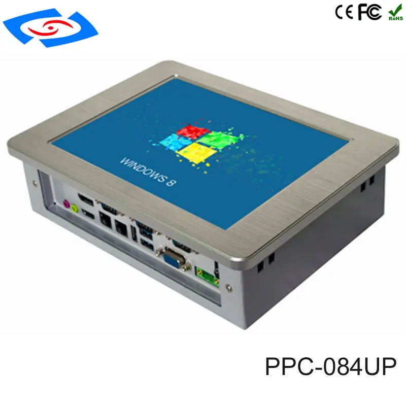 

Low Cost 8.4" Rack Mount LCD Monitor Mini Fanless Industrial Tablet PC With 2xLAN For ATM & Advertising Machines & POS System PC