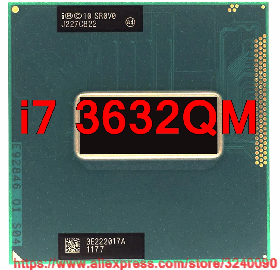 Original Intel Core CPU i7 3632qm SR0V0 (6M Cache/2.2GHz/Quad-Core) i7-3632qm Laptop processor free shipping