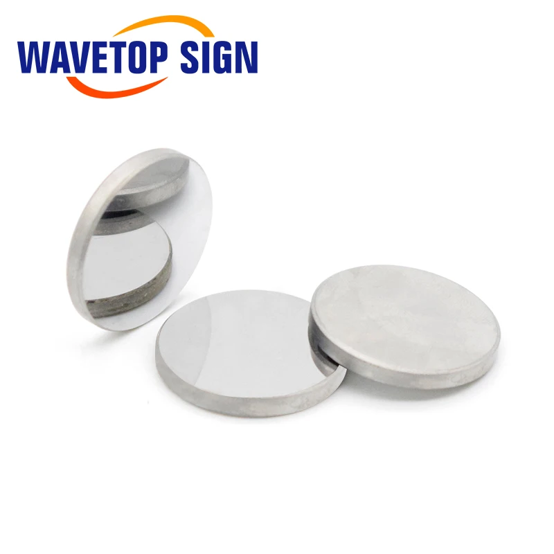 WaveTopSign 1Pcs Mo Reflective Mirror Dia. 20 25 30 38.1mm THK 3mm for CO2 Laser Engraving Cutting Machine