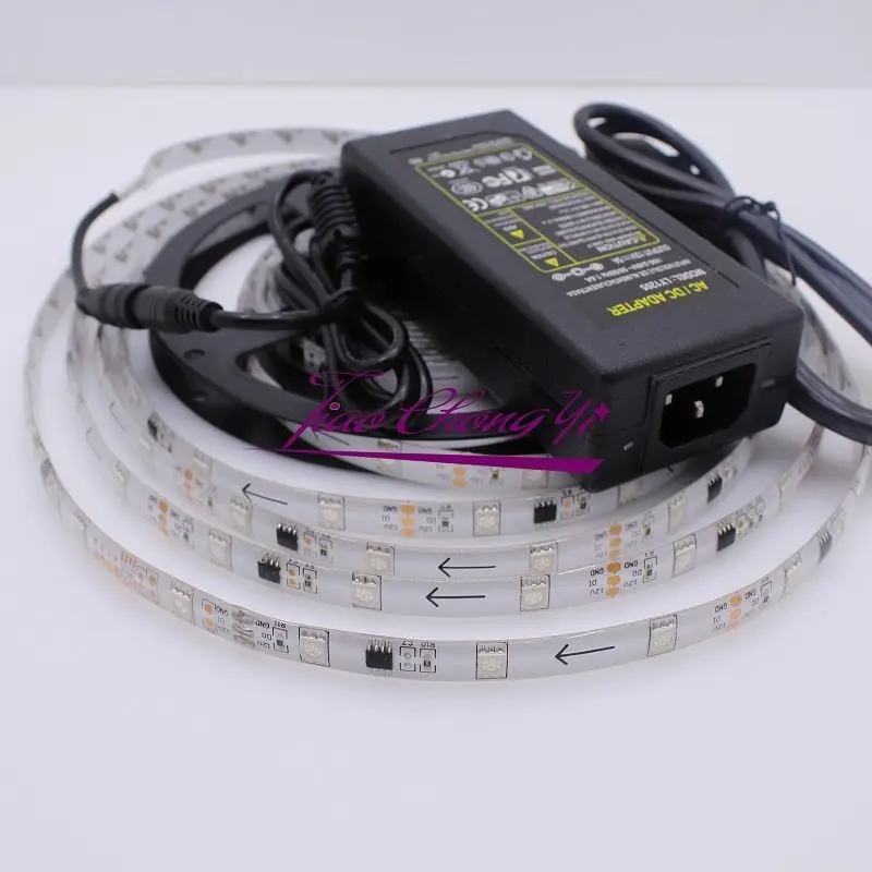 5M WS2811 5050 Horse Race RGB Full color 150LED strip IP65 + 5A 12V EU/US power