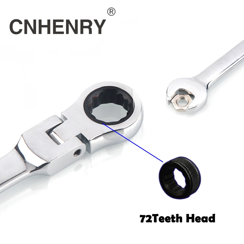 One Piece 8-25mm Flexible Reversible Head Combination Ratchet Wrench Universal Keys Wrenches  Car Tools For Auto Repair