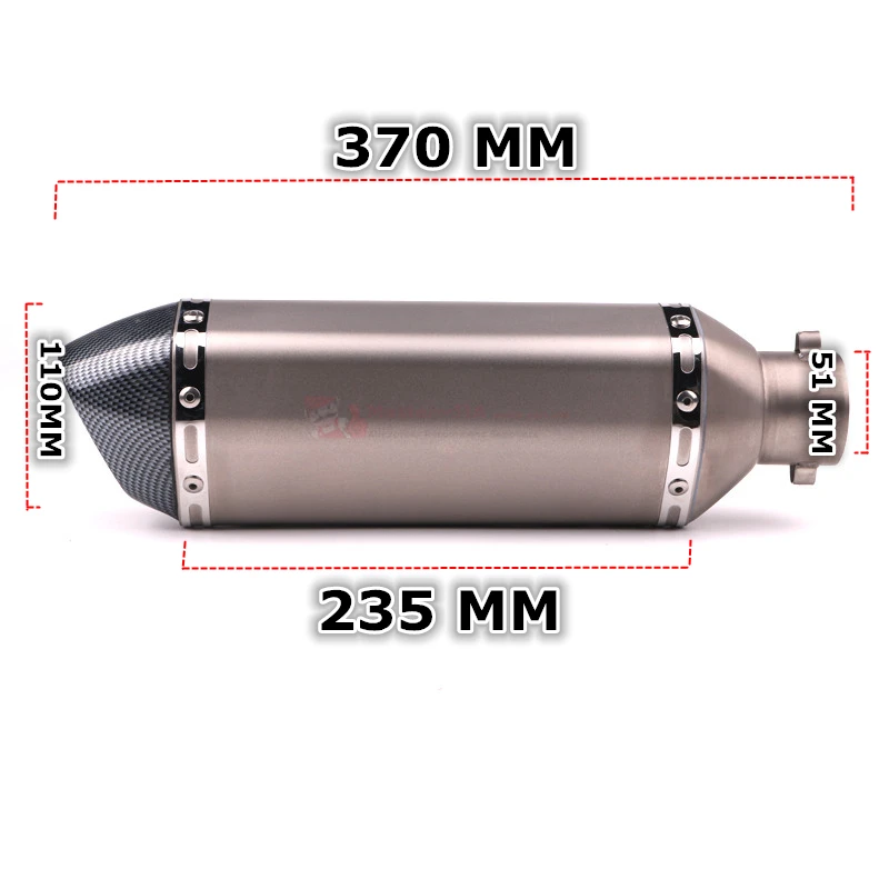 Motorcycle Modified Scooter GY6 125cc 150cc Contact Middle Pipe Muffler Exhaust Fit 157qmj 152qmi 4 Stroke Engine Slip On