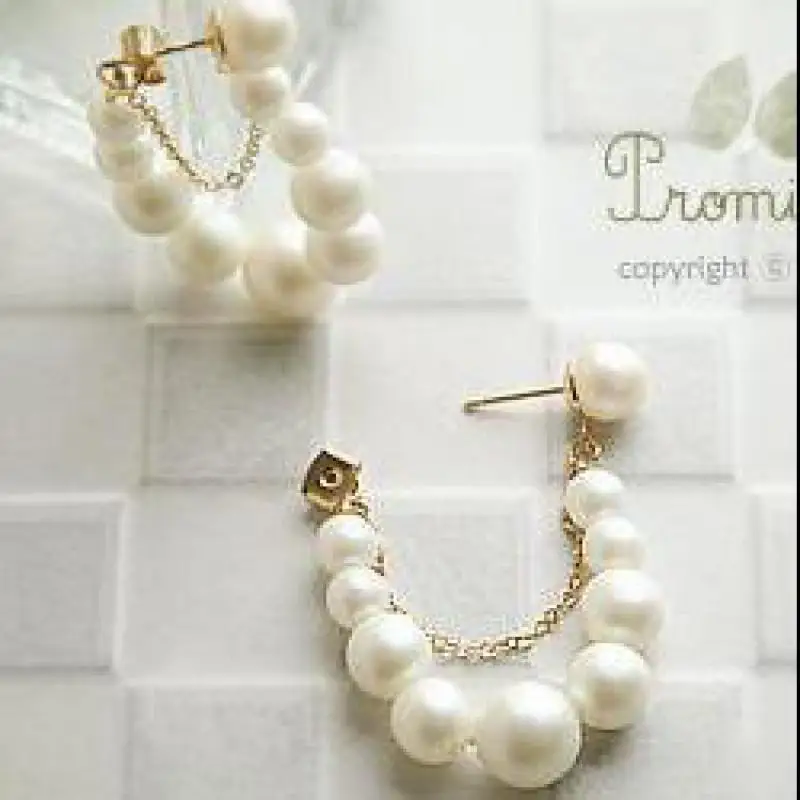 European And American Fashion Creative Imitation Pearl Earrings String Of Retail And Wholesale