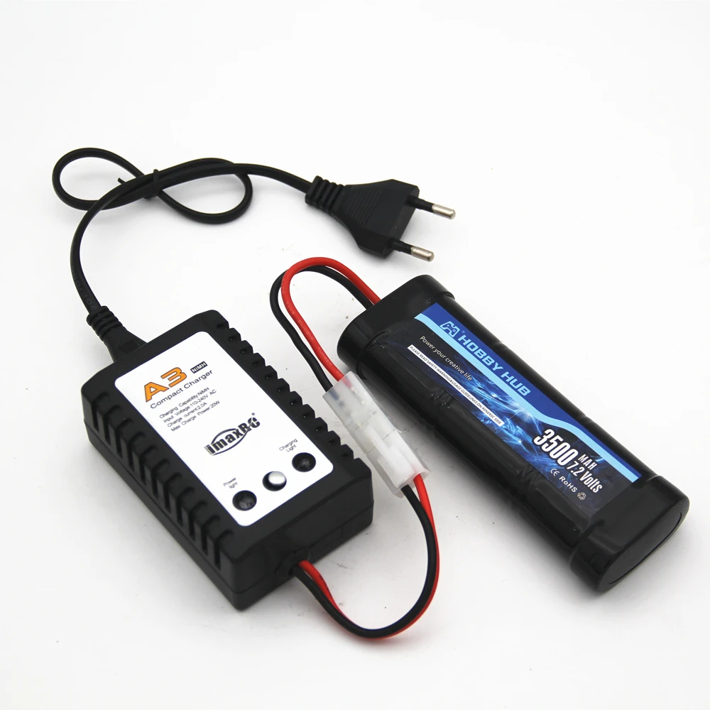 A3 Charger For 6v 7.2v 8.4v 9.6v NiCd NiMH battery with Tamiya Plug Kep-2p L6.2-2P For RC toys Automatic Power-off Intelligence