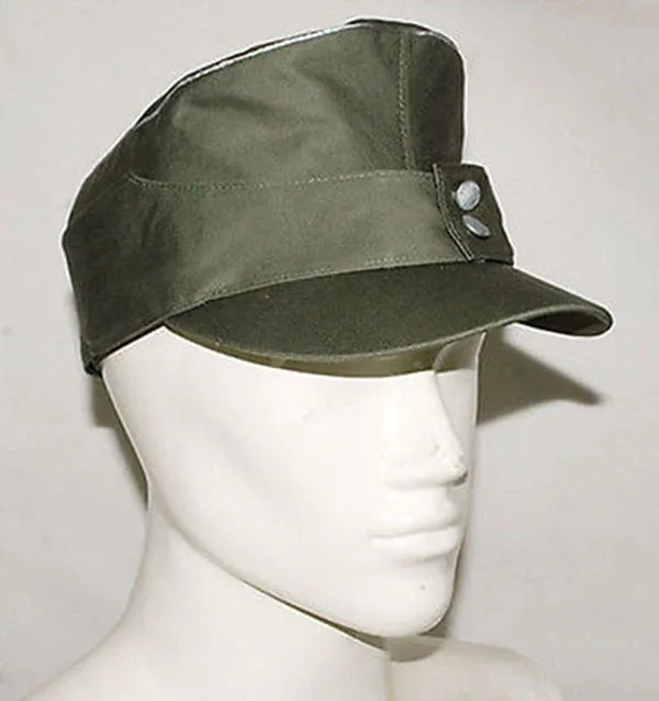 WWII German WH Officer Summer Panzer m43 Field Cotton Cap Green-GM045