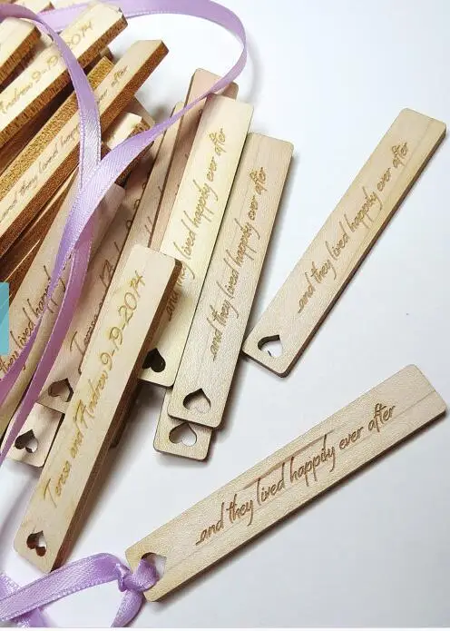 

personalized text Rustic Wedding Wood gift Favor tags Labels invitations party bridal shower decorations inserts cards