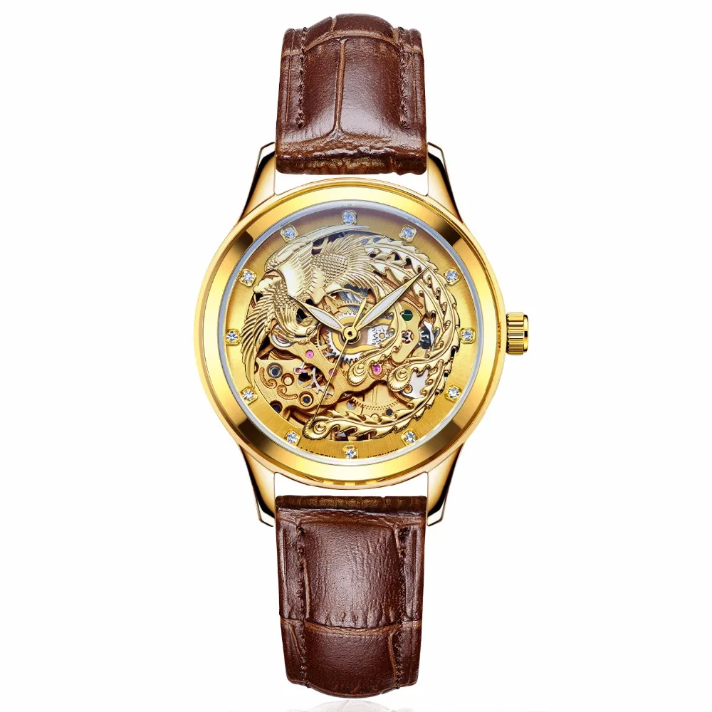 

Luxury Brand Watches Women Automatic Mechanical Watches For Woman Gold Phoenix Mechanical Watch Waterproof Senhoras Assistir