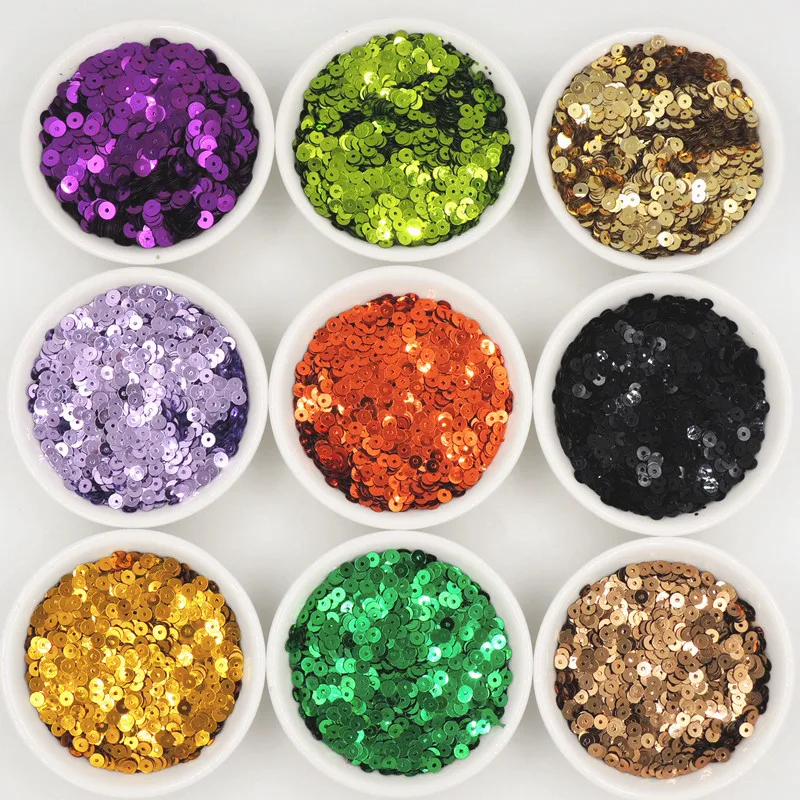 5g/4mm Round Sequins Crafts Glitter Costura Sewing Handcraft Decoration Confetti DIY Lentejuela Brillos Paillettes Accessories