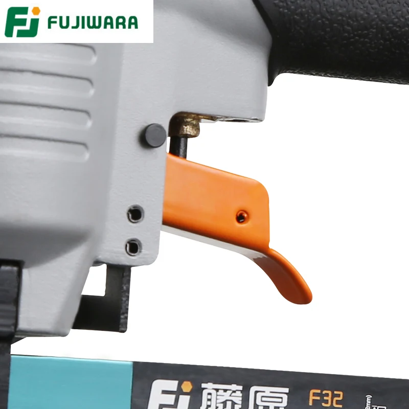 FUJIWARA 2-in-1 Carpenter Pneumatic Nail Gun Woodworking Air Stapler Home DIY Carpentry Decoration F10-F30, 422J Nails