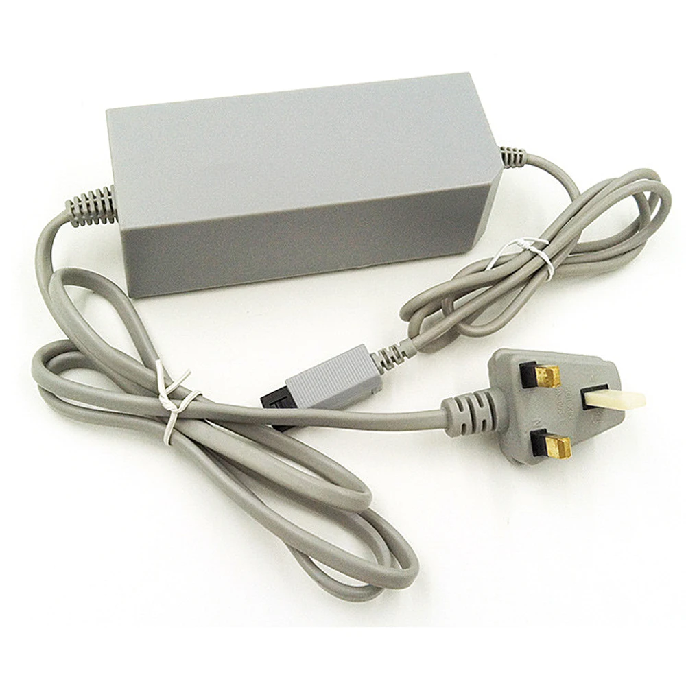 10pcs a lot UK Plug  Home Wall Power Supply for  Wii Console AC Charger Adapter Cable