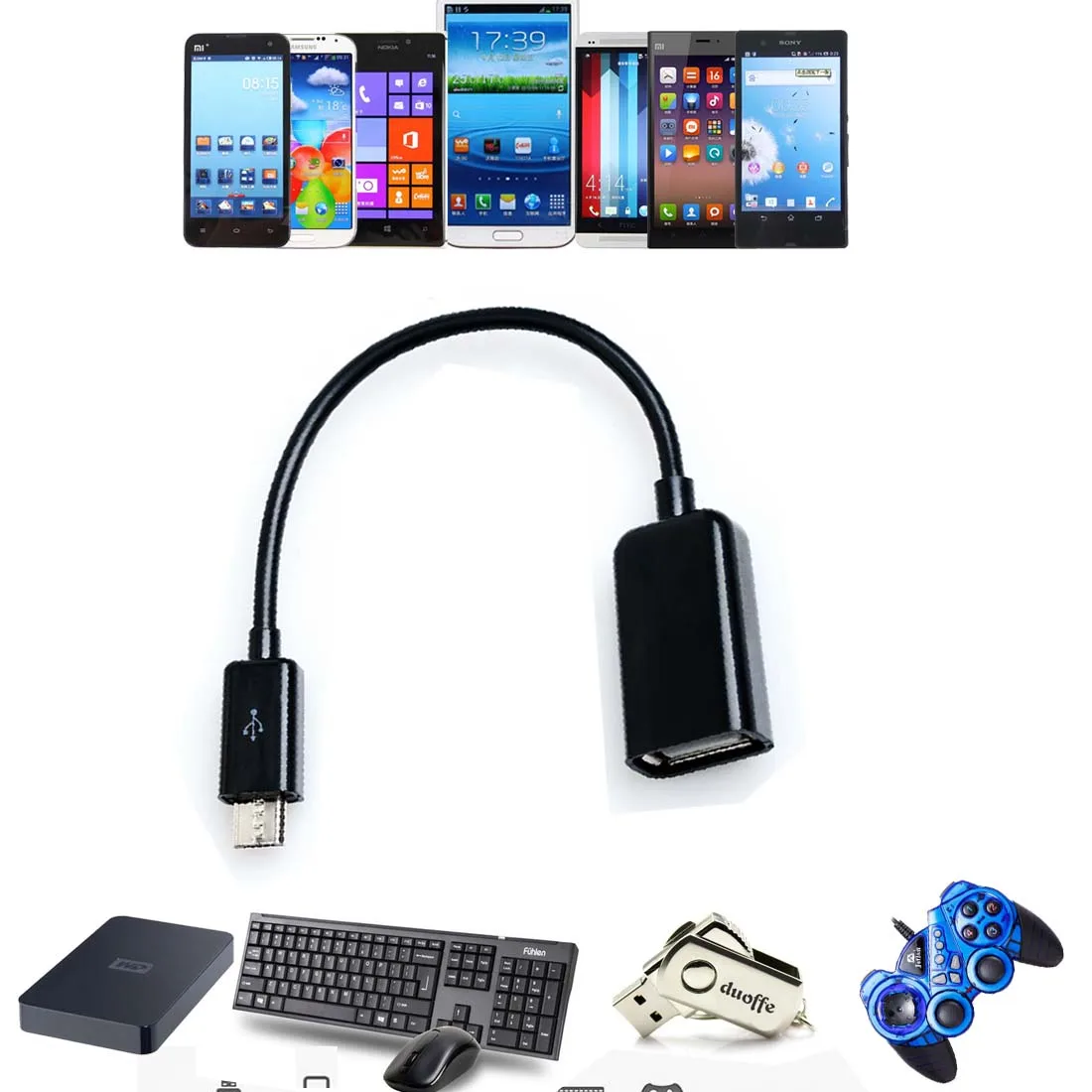 USB OTG Adapter Cable Cord For Toshiba Excite 10 SE AT305 AT305se Tablet PC Tablet Android USB 2.0 OTG Adapter