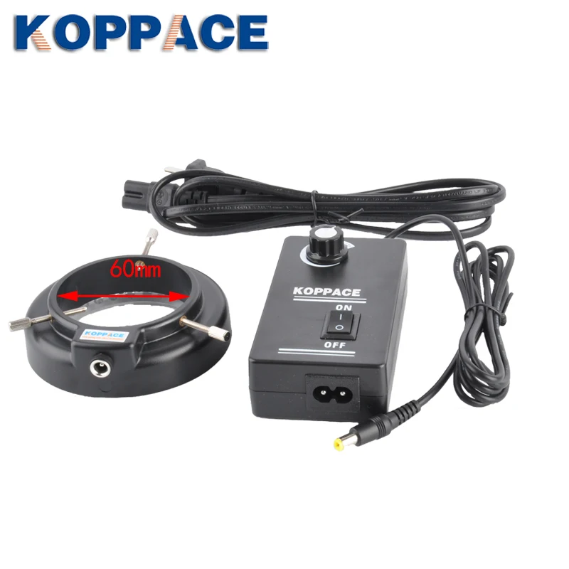 KOPPACE المجهر قابل للتعديل حلقة مصباح 56 مصباح ليد مصدر مجهر ستيريو مصدر الإضاءة قابل للتعديل LED مصباح مصمم على شكل حلقة