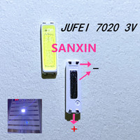 100PCS/Lot Jufei SMD LED 7020 3v 0.7W 240mA Cool white 10000-13000K For TV Backlight Application