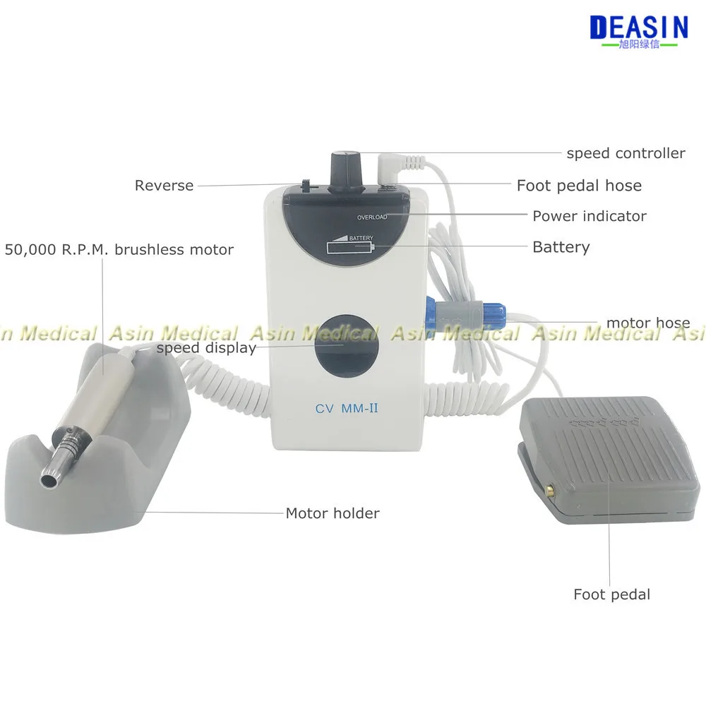 50000rpm Dental portable mini Micro motor Brushless Electric micromotor with straight handpiece