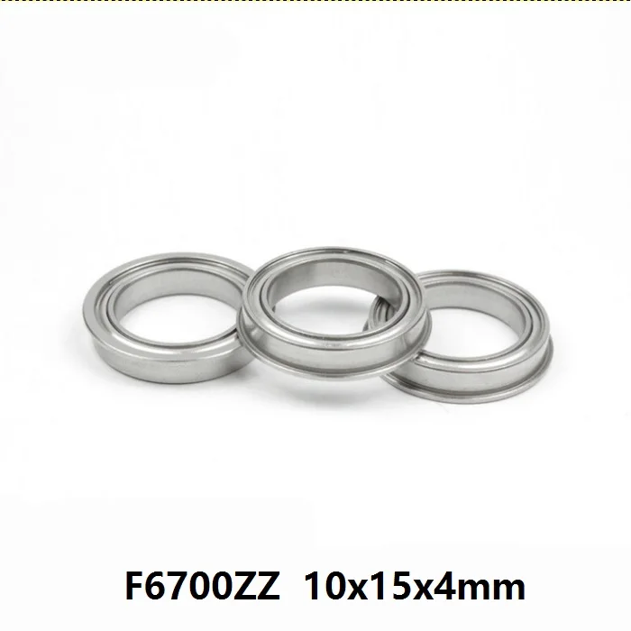 

100pcs/lot F6700ZZ F6700Z F6700 ZZ Z 10x15x4 mm flange deep groove Ball Bearing double shielded flanged 6700ZZ bearing 10*15*4mm