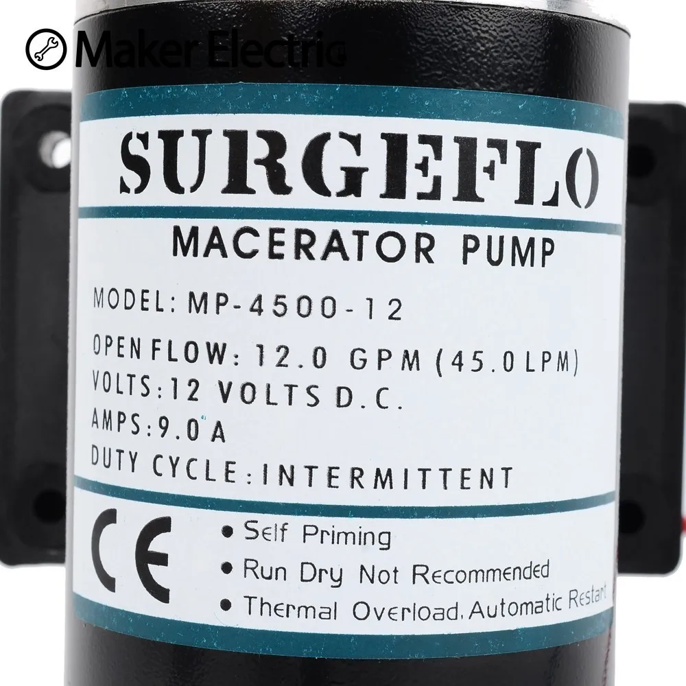 MP-4500-12 12v dc dc Sewage Macerator Pump 45L/min Centrifugal Water Pump bilge Sewage Pump