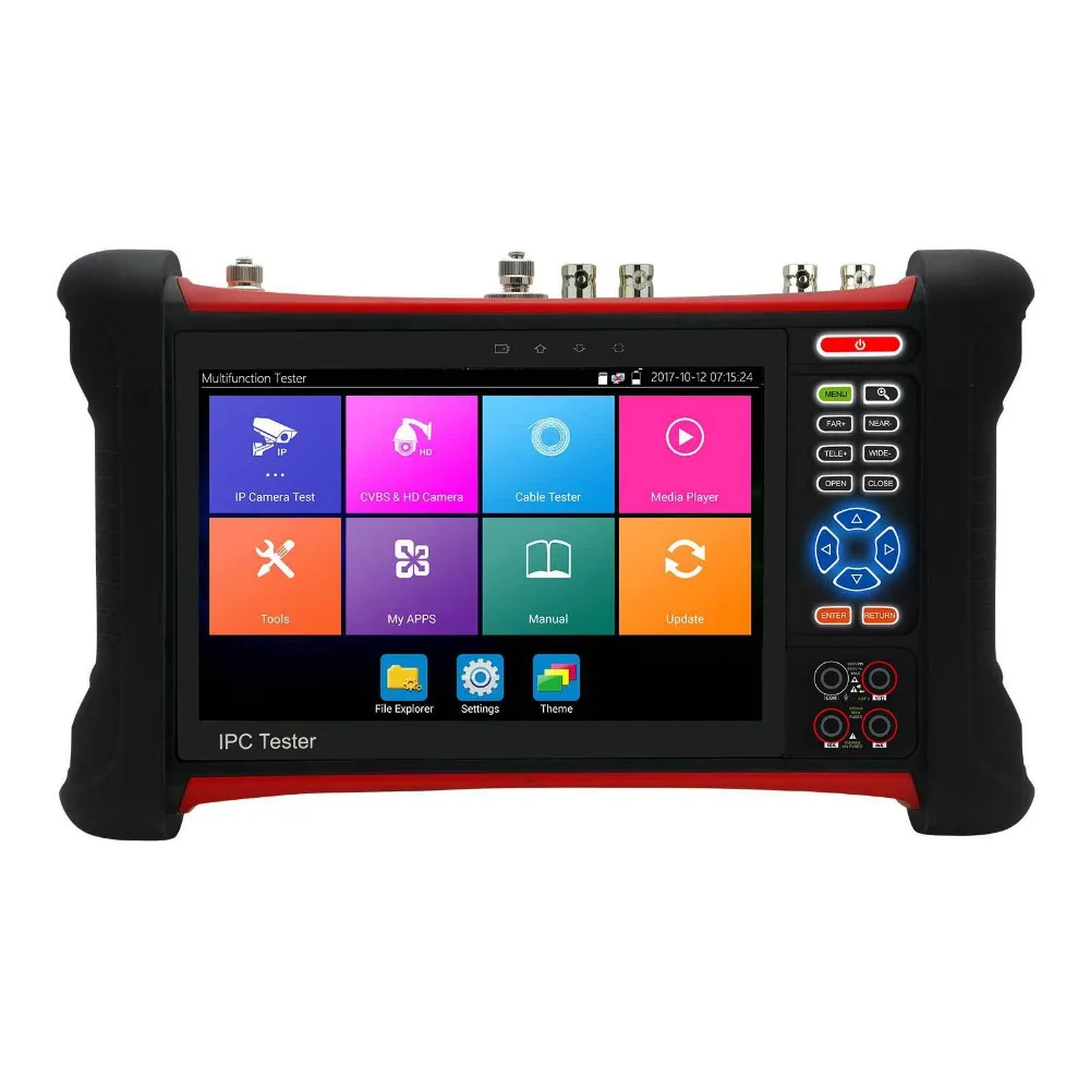 

7 Inch 4K HD CCTV Tester Monitor IP CVBS AHD CVI TVI 8MP Camera Testing Multimeter TDR WIFI POE X7MOVTADHS Plus