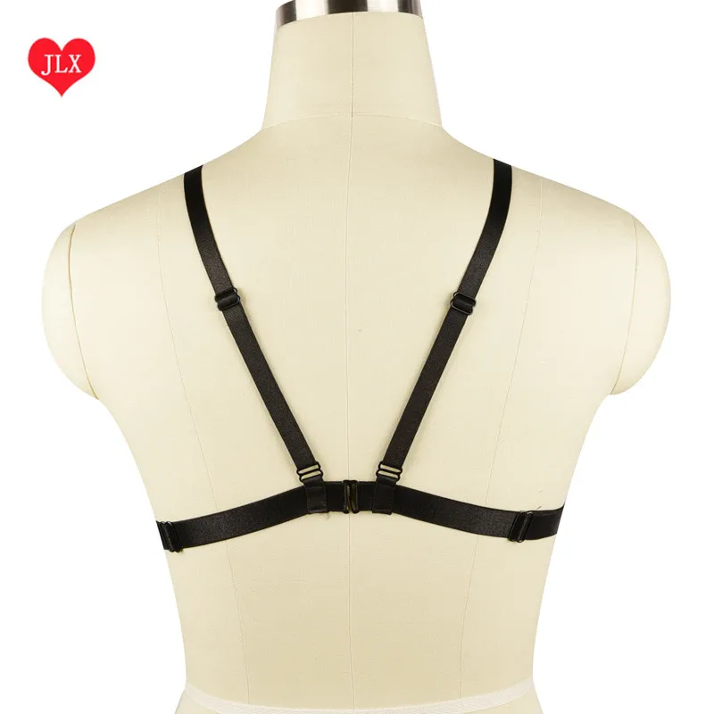 ใหม่ Body Harness Bondage Garter เข็มขัดด้านบนหลอดกรง Harness Bra เซ็กซี่ลูกไม้ Tulle Bra สีดำยืดหยุ่น Bralette