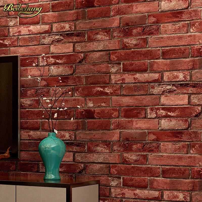 

beibehang 3d brick wallpapers antique brick brick wallpaper Chinese nostalgia restaurant hotel backdrop retro vintage wallpaper