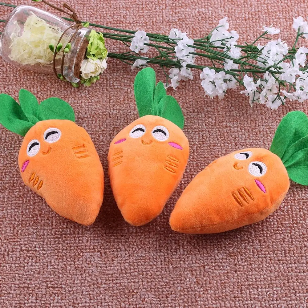 Funny Vegetables Carrot Plush Toy Sound Squeaky Children Toy Gift Stuffed Plant Kids Birthday Gifts