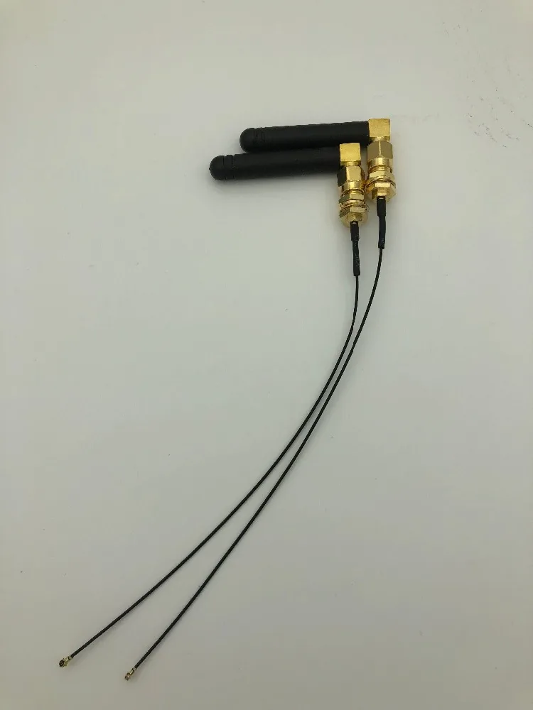 2 mitiIPEX4 SMA Pigtail + 433 Z 3DB successif WiFi Antenne pour NGFF 7260 7265 3160 8260 LN930/EM7455/ME906E/T77W595/EM7305/EM7430/EM7565