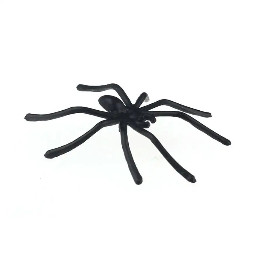 

Fashion Hot 20PCS/set Halloween Plastic Black Spider Joking Toys