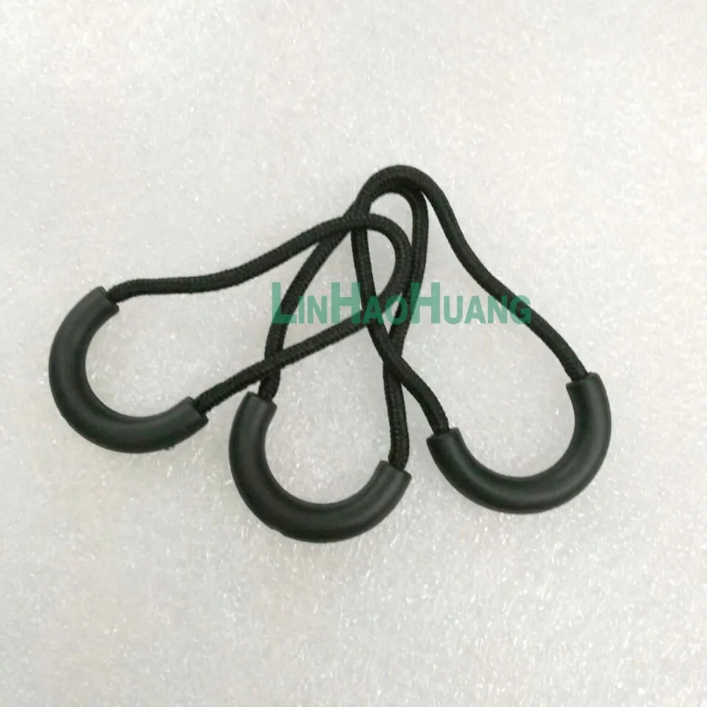 100pcs/lot slip-resistant black zipper puller grey plastic puller for apparel luggage bag sportwear