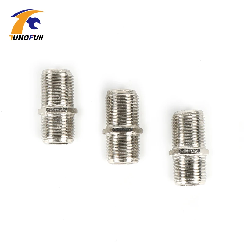 Tungfull New & Practical 100 Pcs F Type UHF Coupler Adapter Connector Female F F Jack RG6 RG59 Coaxial Cable For TV Network