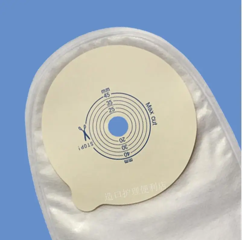 10 pcs One-Piece 15-45mm urostomy pouch Urine bag Bladder complete urostomy pocket Disposable lumbar side urine bags