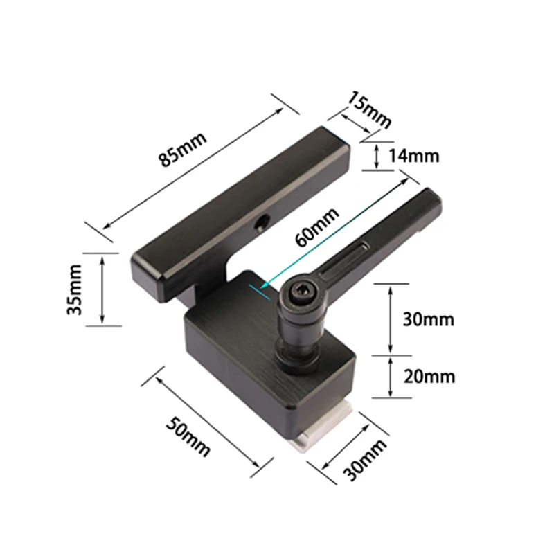 รางแทรฟแทรมสำหรับ T-Slot T-Tracks งานไม้เครื่องมือ DIY Miter Track Stopper อลูมิเนียม Chute จำกัดพลิกด้วยตนเอง
