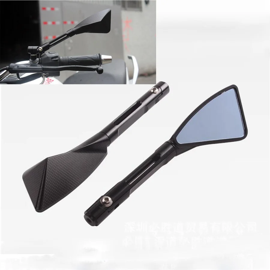 Arm Aluminum TOMOK CNC Motorcycle Rear Side Mirrors Universal For Street Bike Sport Bike Scooter