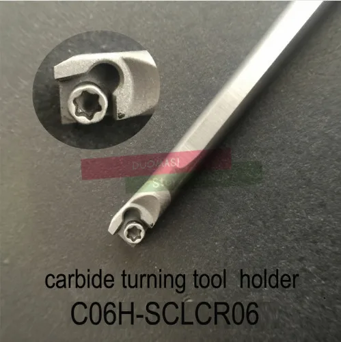 C06H-SCLCR04/C06H-SCLCR06, carbide turning tool holder diameter 6mm length 100mm use tungsten insert CCGT040104L-F TN60