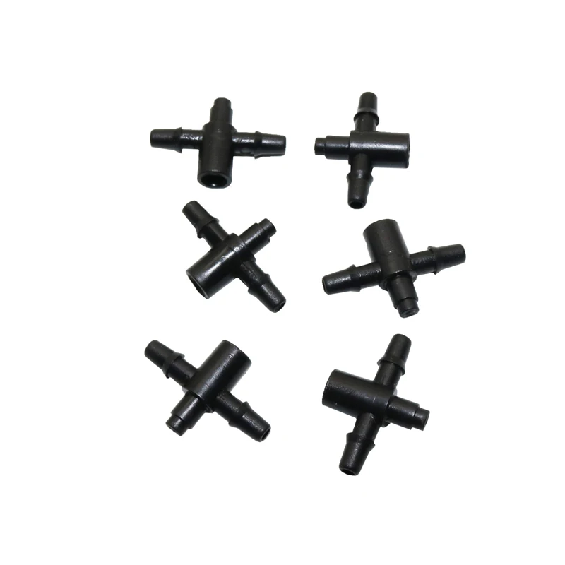 

50pcs 3 / 5mm Hose Shunt Barb 1/8 Inch Tee Connection Garden Sprinkler Sprinkler System Connector Gardening Tools