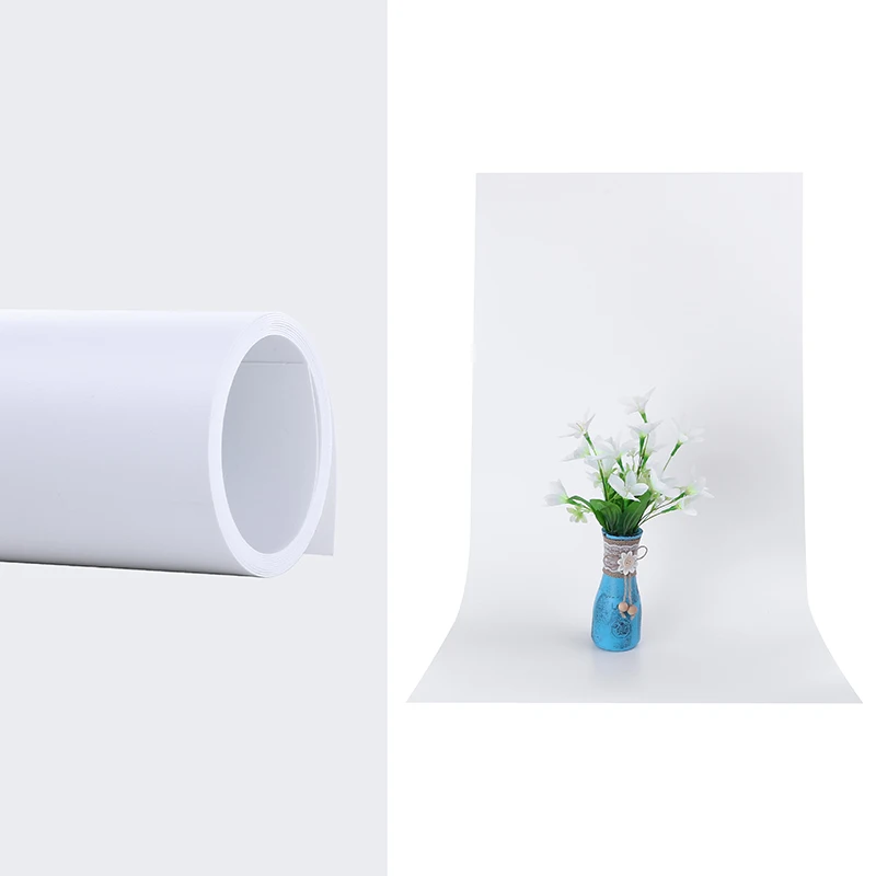 55*120cm Solidny matowy PVC Przeciwzmarszczkowy wodoodporny biały tło fotograficzne Tło do fotografowania przedmiotu