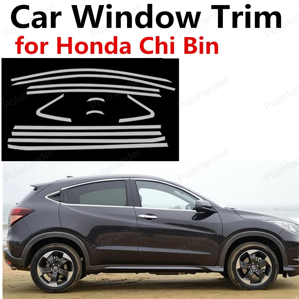 

hot sell stainless steel Car Window Trim Cover For Honda Chi Bin Car Styling Accessories bright silver