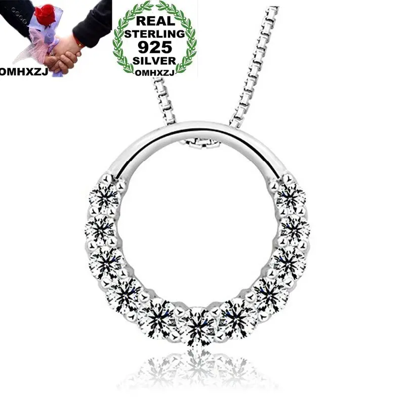 OMHXZJ, оптовая продажа, Европейская мода, женская модель, свадебный подарок, Женское Ожерелье из стерлингового серебра 925 пробы, подвеска, очаровательная модель CA78