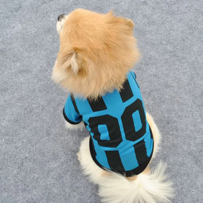 2018 Summer Dog Vest Football Jersey Cool Breathable Pet Cat Clothes Puppy Outdoor Sportswear Fashion Mesh Dog Shirt XS-L